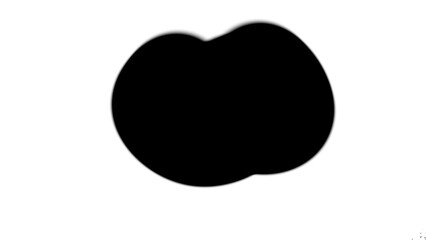 Abstract Black Blob on White Backdrop: A minimalist abstract artwork presents a striking black blob set against a clean, clear backdrop, creating a captivating visual statement. 
