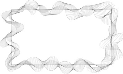 abstract vector illustration of wave lines frame