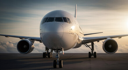 Fototapeta premium airplane in the airport