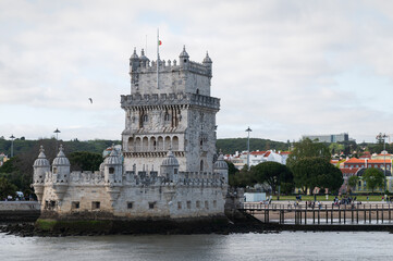 Torre de Belem en Lisboa, monumento patrimonio de la humanidad, portugal.