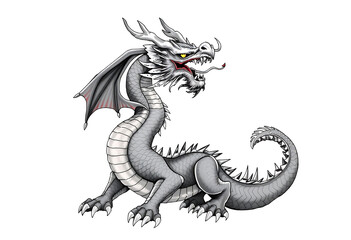 Obraz premium Whimsical Cartoon Dragon – Colorful Fantasy Character for Kids & Creatives