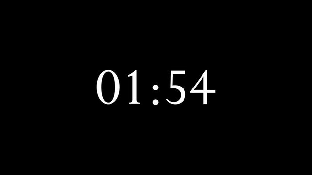 2 minute countdown timer .2 minute stopwatch , analog neon clock icon animated video