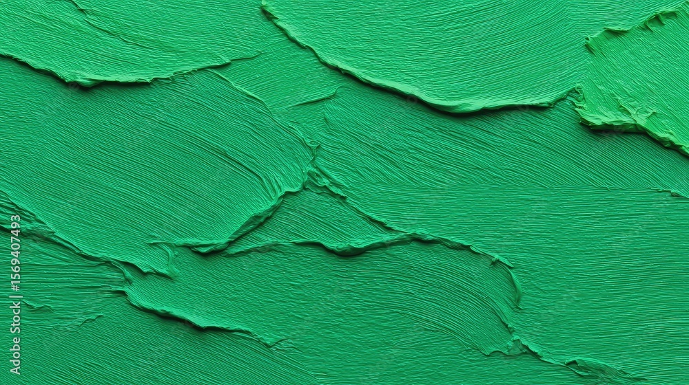 Aufkleber vibrant green paint texture with dynamic brushstrokes showcasing layers and depth for creative backg