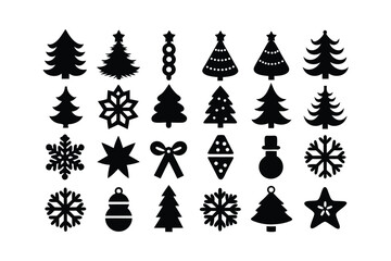 Christmas graphic design elements set for holiday projects