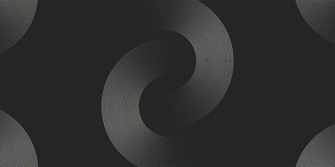 Abstract black and gold background with two circles. Suitable for banner, cover, poster, website, presentation, brochure, flyer, header