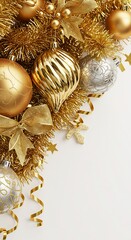輝ける金銀オーナメント 華やかクリスマス装飾