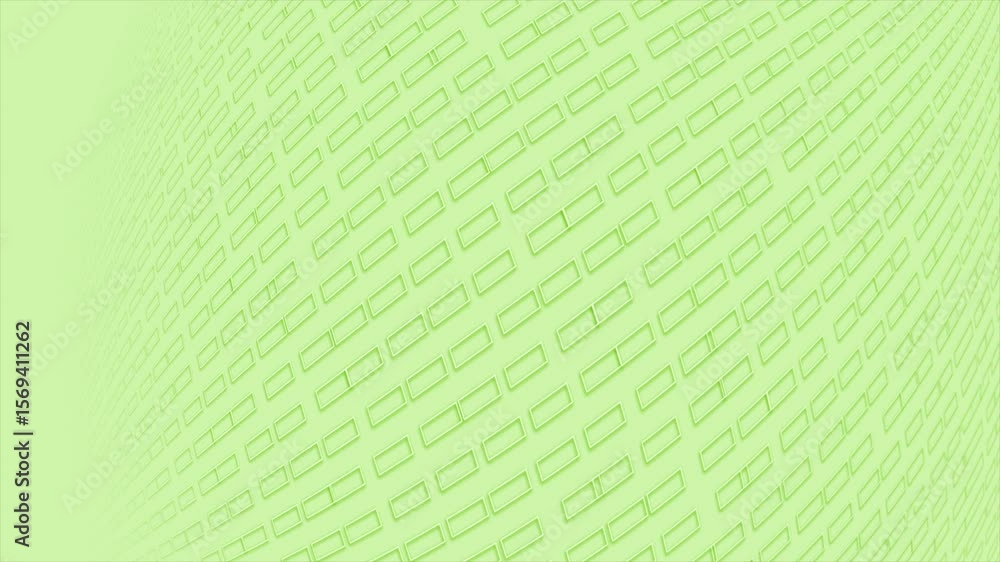 Poster lime green color diagonally moving square shapes 3d design loop able geometrical background