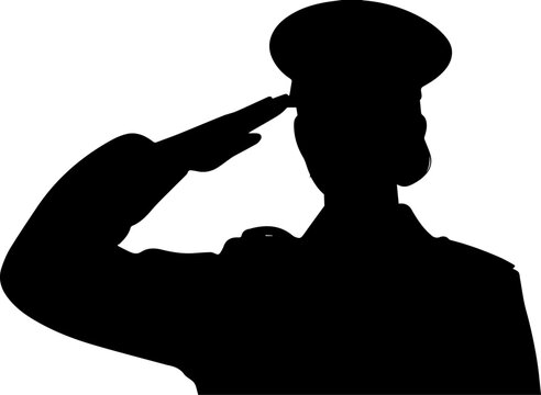 soldier woman silhouette vector illustration