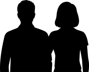 man and woman full body Silhouette vector illustration