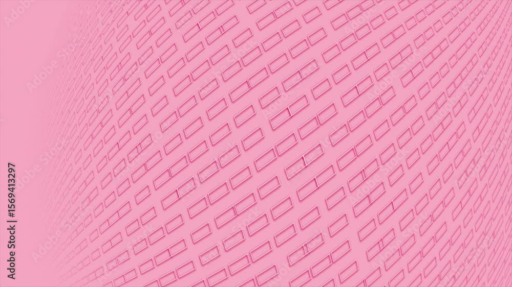 Poster magenta red color diagonally moving square shapes 3d design loop able geometrical background
