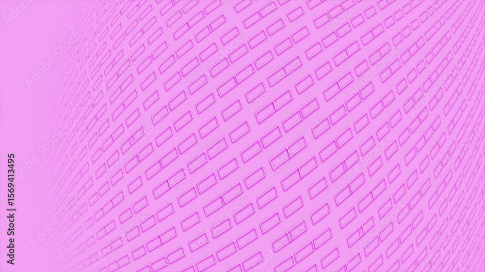 Poster pink color diagonally moving square shapes 3d design loop able geometrical background
