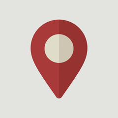 Red Location Marker Flat Icon