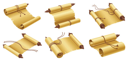 Set of Vintage Antique Scrolls