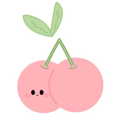 Cute Cherry Character Illustration