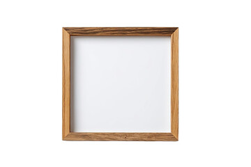 Empty square wooden picture frame