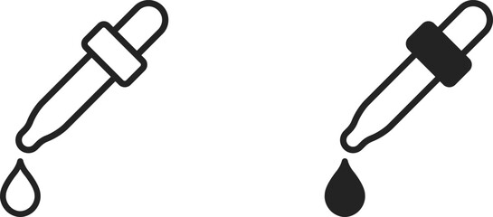 Dropper tool with liquid drop icon vector design