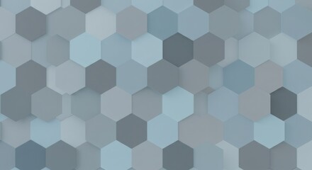Monochromatic Blue-Gray Hexagonal Pattern