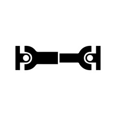 Car drive join glyph icon