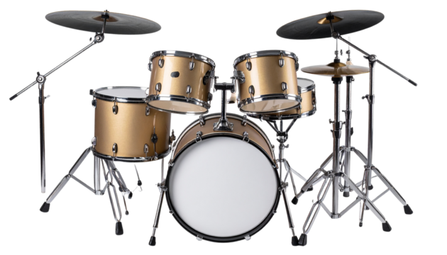 Drum Kit unique isolated on white background.