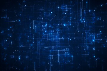 Fototapeta premium Abstract digital network design in glowing blue.
