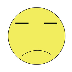 flat face sticker vector
