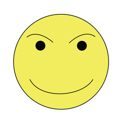 vector sticker face with a sneer