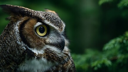 Obraz premium Owl’s eyes – symbol of wisdom and silence / 知恵の象徴―フクロウの深い眼差し