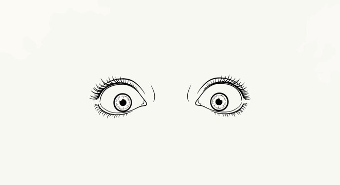 Wide Eyed Surprise: Anxious Gaze Illustration