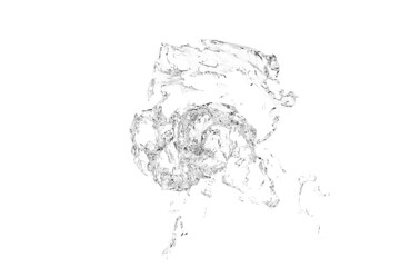 a biomorphic form resembling a face or skull, with intricate, textured details suggesting erosion or decay.  The style is reminiscent of a scientific 