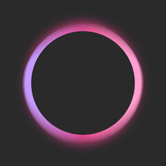 Gradient pink black neon circle background, abstract bright grain gradation texture, abstract background vector, movie film bright light, focus, diaphragm opticsGradient pink black neon circle 