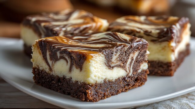 Molten brownie with chocolate and caramel swirl / キャラメルとチョコのとろけるブラウニー