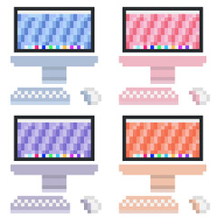 iMac PC パソコンドット絵  タイプ2 8bit (.AI)