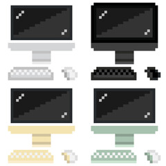 iMac PC パソコンドット絵  タイプ2 8bit (.AI)