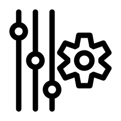 Obraz premium Adjustment Outline Icon