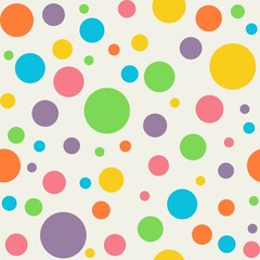 seamless colorful polka dots pattern background