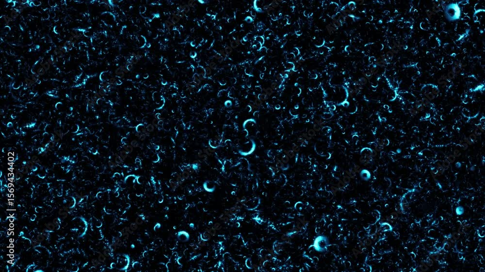 Canvas Prints loop glow blue spark bomb particles fire animation on black abstract background. 4k 3d animation of 