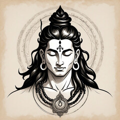 Lord Shiva, the destroyer and transformer in Hinduism, symbolizes meditation, power, and cosmic balance. He embodies divinity, stillness, dance, and the eternal universe.
