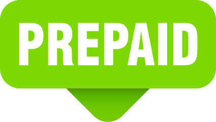 Fototapeta premium prepaid sticker. prepaid sign on transparent background