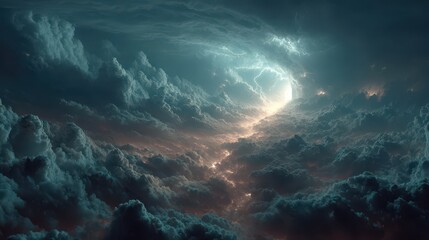 Mysterious cosmic light ethereal clouds and celestial beauty