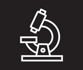 microscope icon line vector design. Microscope icons set. filled and line illustration