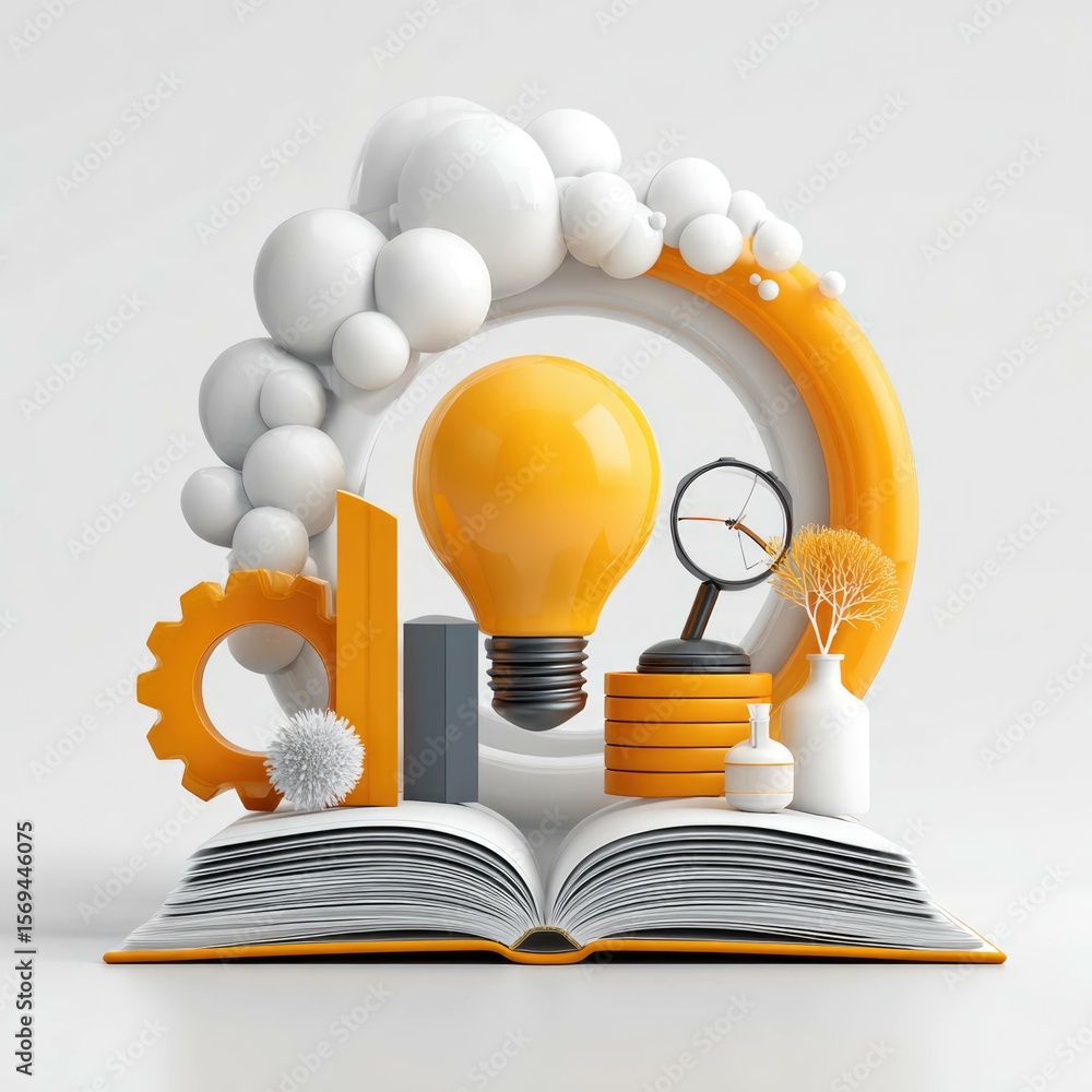Poster knowledge sharing concept in high-resolution image creative display modern environment captivating v