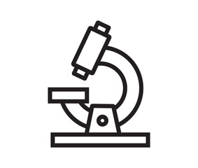 microscope icon line vector design. Microscope icons set. filled and line illustration