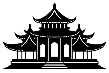 vector illustration of a pagoda