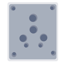 Cute cartoon hand drawn vector Wall Electric Light Switch Socket clipart.