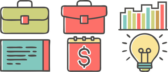 Business calendar and money briefcase for financial planning.