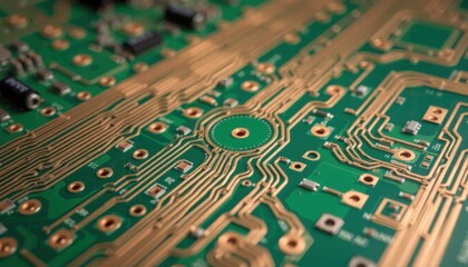 Exploring circuit board design technology lab close-up image electronic environment macro view innovation concept