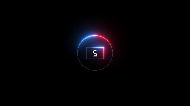 Neon glowing pie chart animated video with 10 percent element white background . Statistics Business and finance theme Visual Data Representation for Finance, Sales, Statistics, loading animation