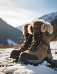 chaussures chaudes de randonnée pour l'hiver
