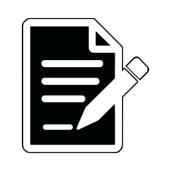 document Write icon vector