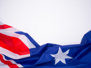 Australian flag on a white background.